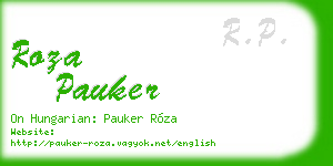 roza pauker business card