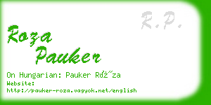 roza pauker business card